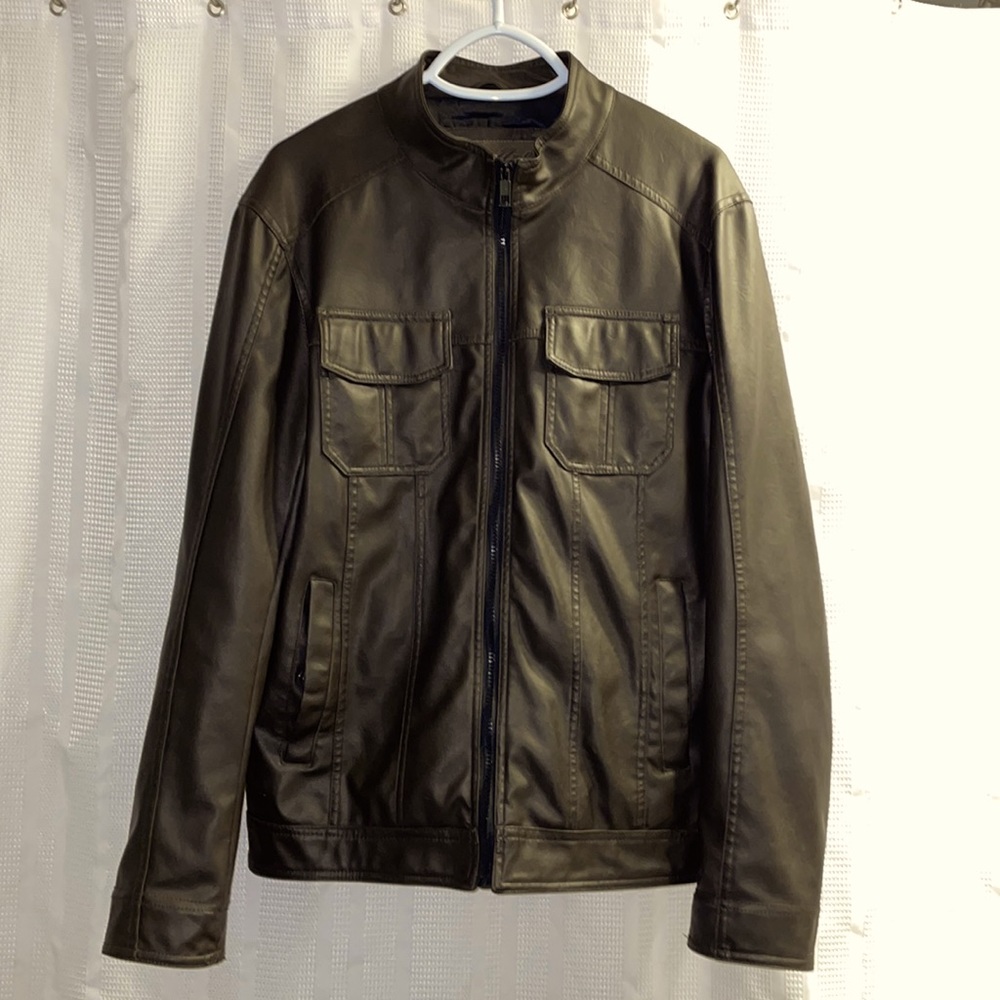 Excelled Vintage Brown Imitation Leather Jacket